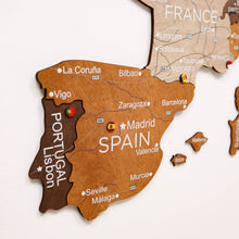 Load image into Gallery viewer, 3D Europe Wooden Map Multicolor