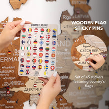 Load image into Gallery viewer, 3D Europe Wooden Map Multicolor