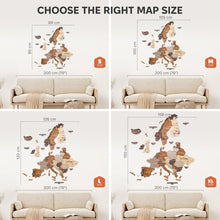 Load image into Gallery viewer, 3D Europe Wooden Map Multicolor