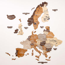 Load image into Gallery viewer, 3D Europe Wooden Map Multicolor