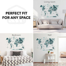 Load image into Gallery viewer, 3D Wooden World Map Aurora