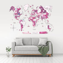 Load image into Gallery viewer, 3D Wooden World Map Dream