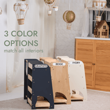 Load image into Gallery viewer, Wooden Montessori Shelves for Toddler 2in1: Bookshelf &amp; Toy Shelving