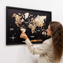Load image into Gallery viewer, 3D Wooden Panel World Map Multicolor