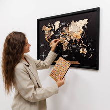 Load image into Gallery viewer, 3D Wooden Panel World Map Multicolor