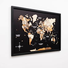 Load image into Gallery viewer, 3D Wooden Panel World Map Multicolor