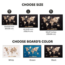 Load image into Gallery viewer, 3D Wooden Panel World Map - Smokey
