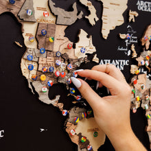 Load image into Gallery viewer, 3D Wooden Panel World Map - Smokey