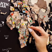 Load image into Gallery viewer, 3D Wooden Panel World Map - Smokey