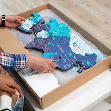 Load image into Gallery viewer, 3D LED / LUMINOUS Wooden World Map 3.0 Ocean