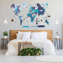 Load image into Gallery viewer, 3D LED / LUMINOUS Wooden World Map 3.0 Ocean