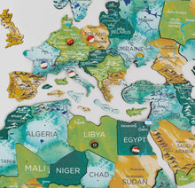 Load image into Gallery viewer, 3D Wooden World Map Surface