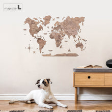 Load image into Gallery viewer, 3D Wooden World Map Terra (for US only)