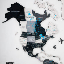 Load image into Gallery viewer, 3D Wooden World Map Nordik (for US only)