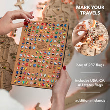 Load image into Gallery viewer, 3D Solid Wooden World Map - Ash