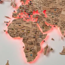 Load image into Gallery viewer, 3D Solid Wooden World Map - Ash