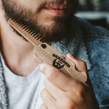 Load image into Gallery viewer, Wooden Beard Comb – Bearded Man