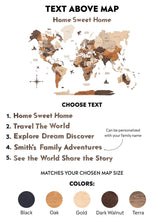 Load image into Gallery viewer, Wooden Map Quote Sign - Terra