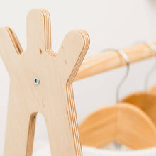 Load image into Gallery viewer, Wooden children's clothing rack