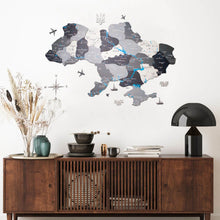 Load image into Gallery viewer, Wooden Map of Ukraine Nordik