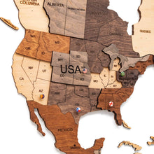 Load image into Gallery viewer, 3D Wooden World Map Multicolor (for US only)