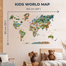 Load image into Gallery viewer, Kid's Wall Map Khaki