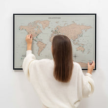 Load image into Gallery viewer, World Map on Canvas - Antique