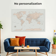Load image into Gallery viewer, World Map on Canvas - Antique