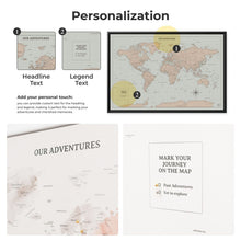 Load image into Gallery viewer, World Map on Canvas - Antique
