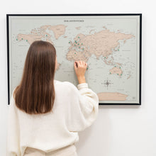 Load image into Gallery viewer, World Map on Canvas - Antique