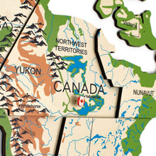 Load image into Gallery viewer, 3D Wooden World Map Physical
