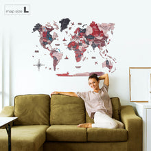 Load image into Gallery viewer, 3D Wooden World Map Cliff