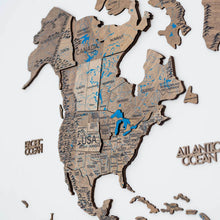 Load image into Gallery viewer, 3D Wooden World Map Terra