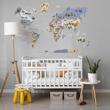 Load image into Gallery viewer, Kids World Map Khaki