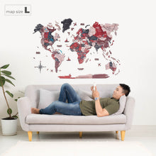 Load image into Gallery viewer, 3D Wooden World Map Cliff