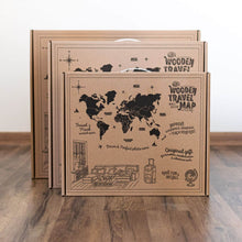 Load image into Gallery viewer, 3D Wooden World Map Physical