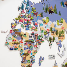 Load image into Gallery viewer, Nursery World Map Indigo