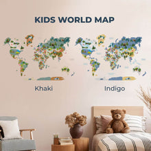 Load image into Gallery viewer, Kid's Wall Map Khaki