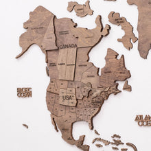 Load image into Gallery viewer, 3D Wooden World Map Terra (for US only)