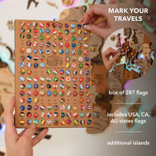 Load image into Gallery viewer, 3D LED Wooden World Map 2.0 (with acrylic background)