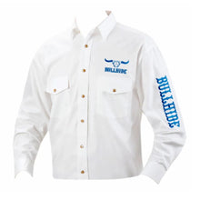 Load image into Gallery viewer, Bullhide Western Shirt ( White and Blue ) - Men's Western Shirt