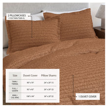 Load image into Gallery viewer, 100% Cotton Honeycomb Waffle Duvet Set - Mattea Collection