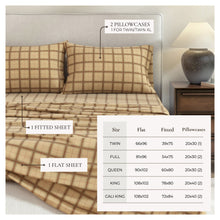 Load image into Gallery viewer, Turkish Cotton Flannel Sheet Set - Plaid &amp; Stripe Collection