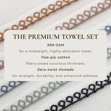 Load image into Gallery viewer, Cotton Border-Stitched 6-Piece Towel Set - Valery Collection