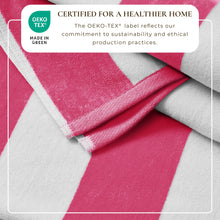 Load image into Gallery viewer, Cotton Velour Cabana Stripe Beach Towel - Novia Collection