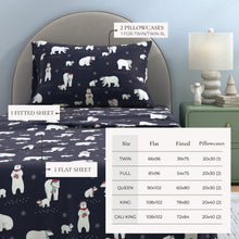 Load image into Gallery viewer, Turkish Cotton Christmas Flannel Sheet Set - Whittaker Collection