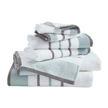 Load image into Gallery viewer, Decorative Cotton Stripe Bath Towel Set - Noelle Collection