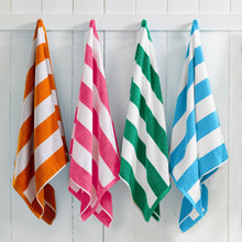Load image into Gallery viewer, Cotton Velour Cabana Stripe Beach Towel - Novia Collection