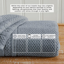 Load image into Gallery viewer, 100% Cotton Checkered Jacquard Bath Towel Set - Giuliana Collection