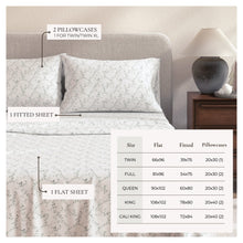 Load image into Gallery viewer, Turkish Cotton Flannel Sheet Set - Winter Floral Collection